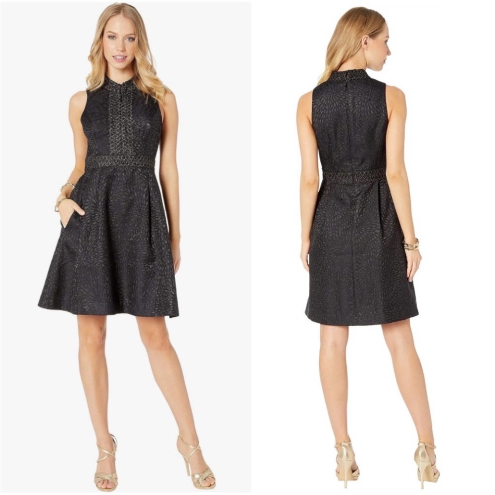 Lily Pulitzer Franci Dress in Metallic Black